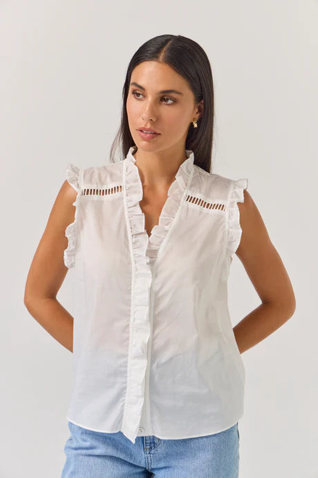 Tuesday Label Mia Top Soft White
