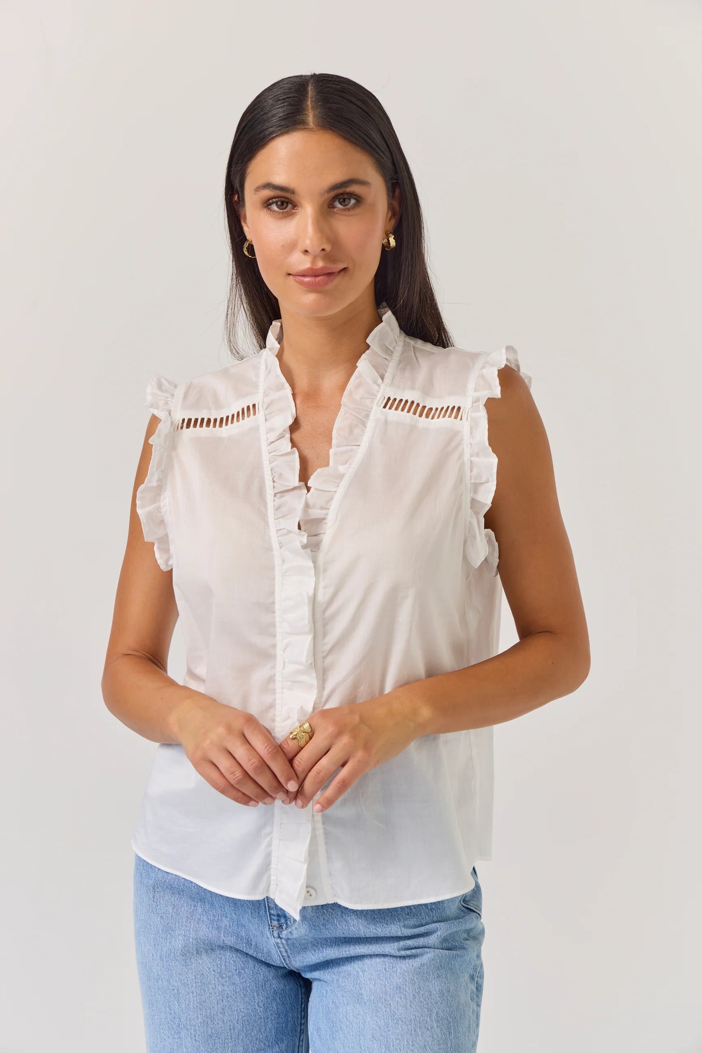 Tuesday Label Mia Top Soft White
