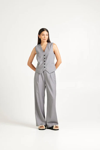 Tuesday Label Boyfriend Pants/Silver