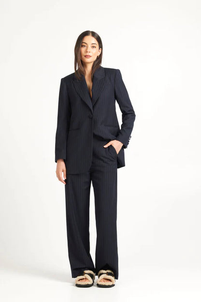 Tuesday Label Rose Pants-Pinstripe