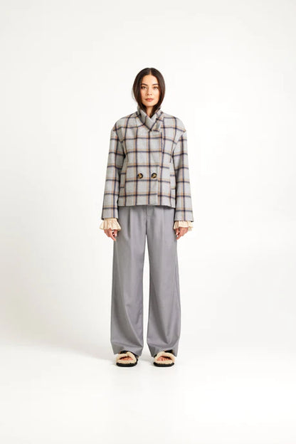 Tuesday Label Boyfriend Pants/Silver