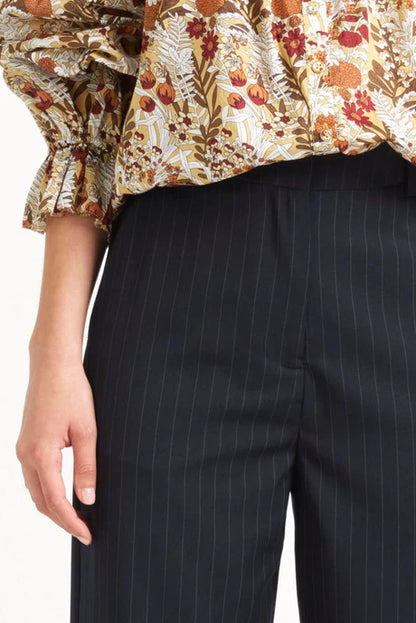 Tuesday Label Rose Pants-Pinstripe