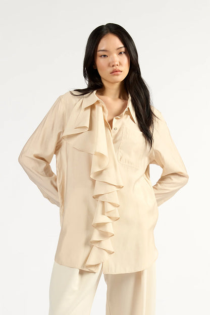Tuesday Label Drape Frill Shirt