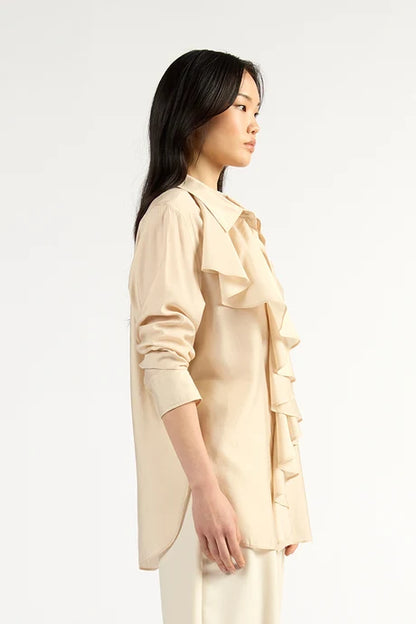 Tuesday Label Drape Frill Shirt