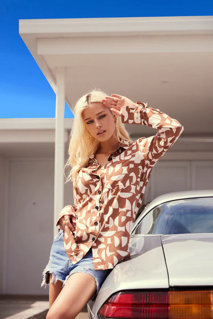 Tuesday Label Fortune Shirt - Desert Geo