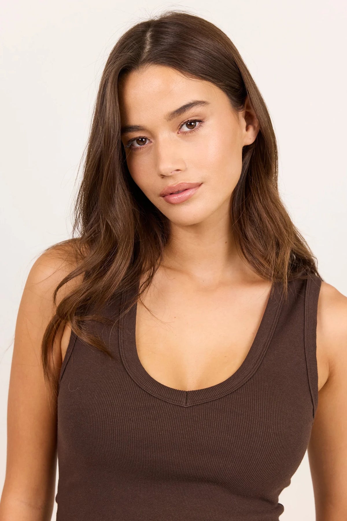 Among The Brave The Vale V Neck Rib Tank