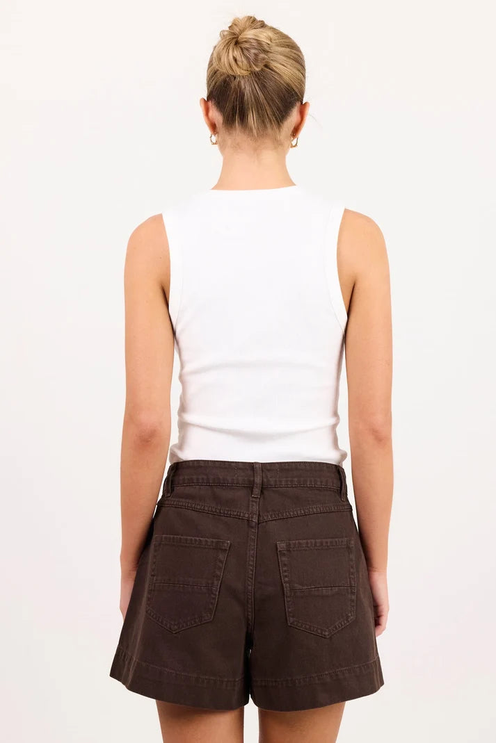 Among The Brave The Vale V Neck Rib Tank