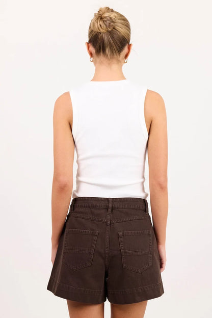 Among The Brave The Vale V Neck Rib Tank