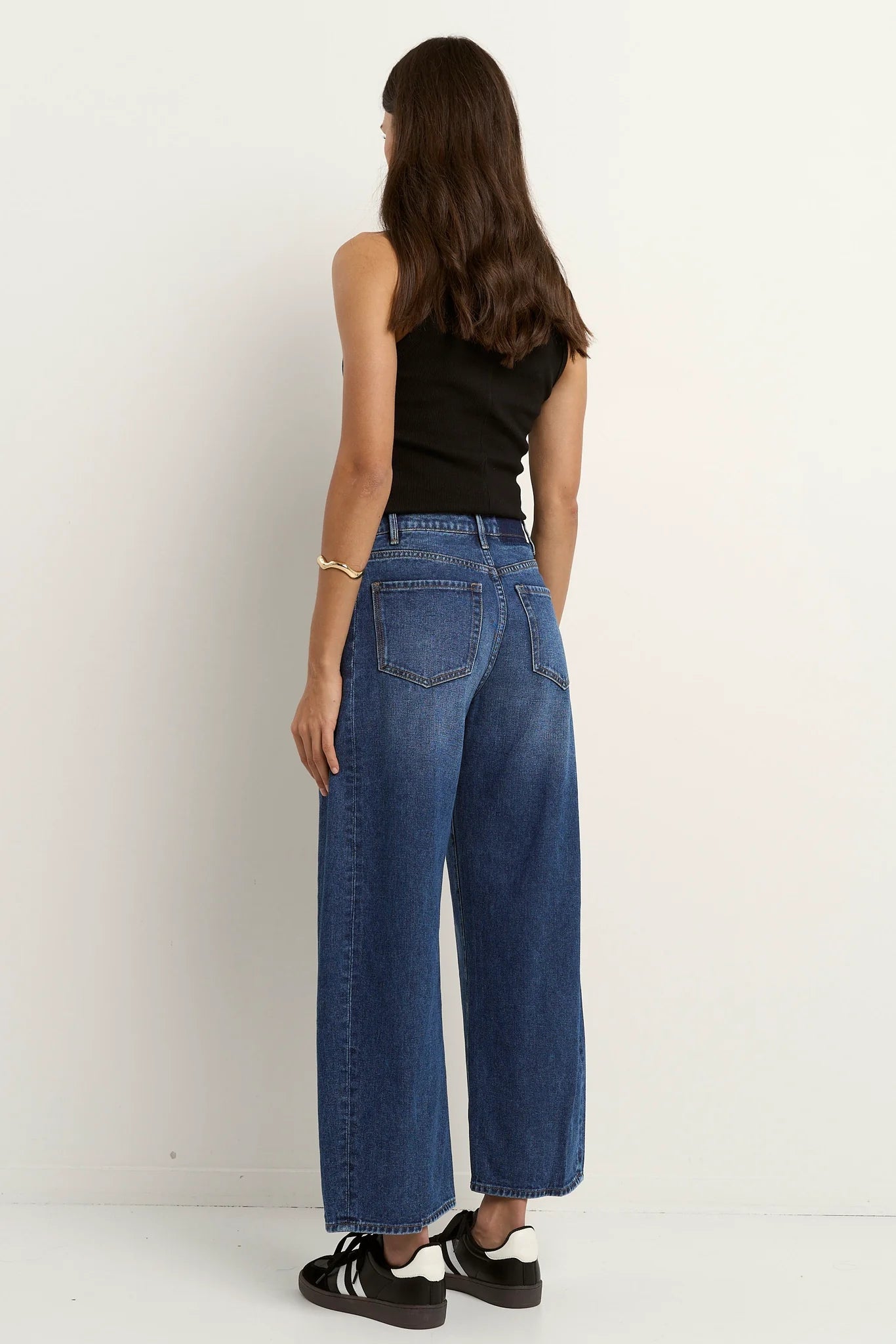 Among The Brave Varsity Deep Blue Forward Seam Barrel Jean