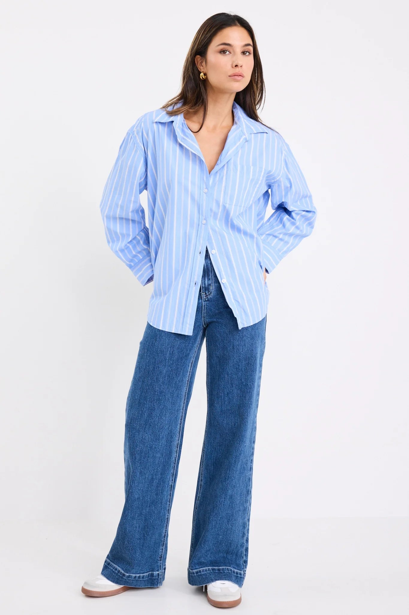 Stories Be Told You Got This Boyfriend Shirt in Blue or Pink