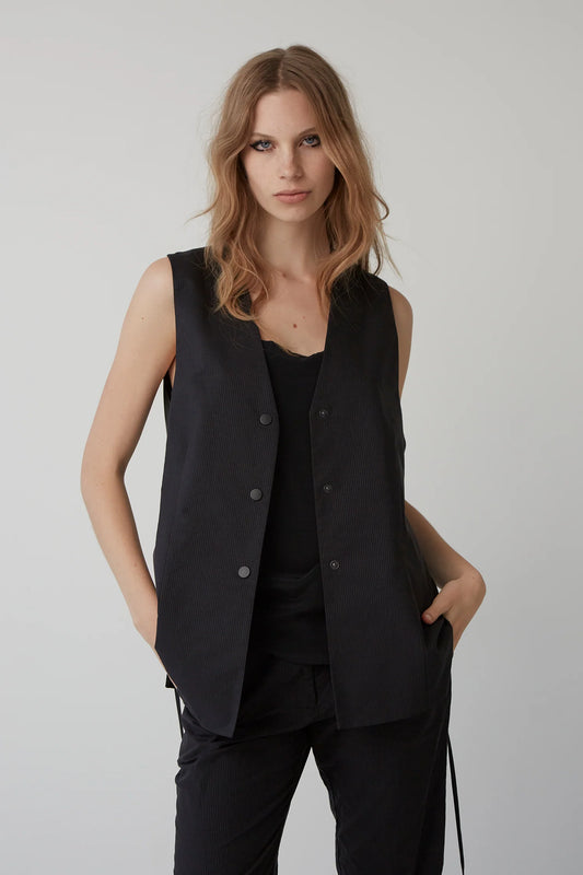 Zambesi Gilet in Pinstripe
