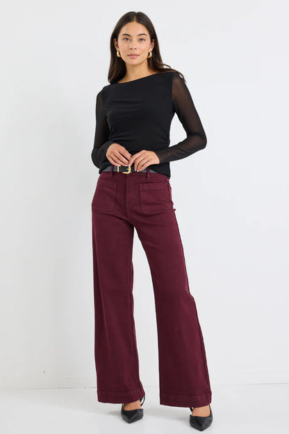 Among The Brave Zoey Hight Rise Wide Leg