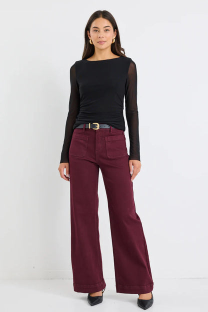 Among The Brave Zoey Hight Rise Wide Leg