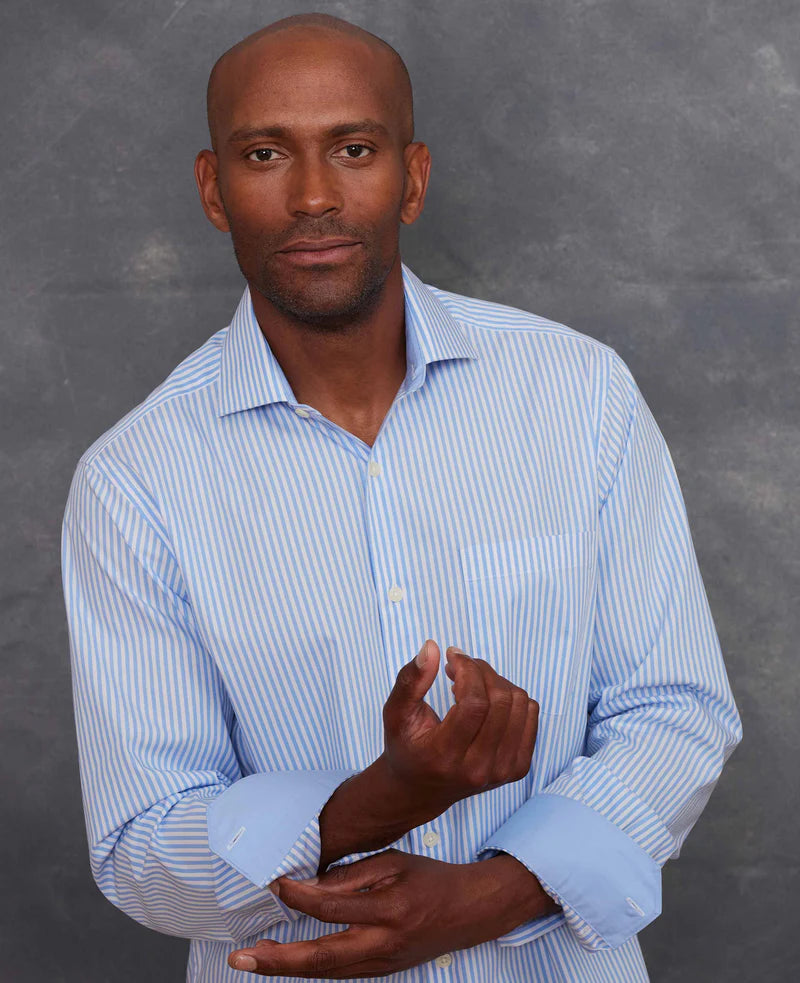 Savile Row Blue Stripe Shirt