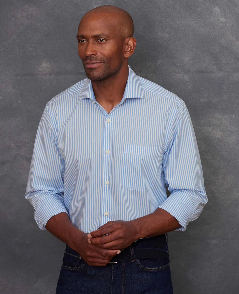 Savile Row Blue Stripe Shirt