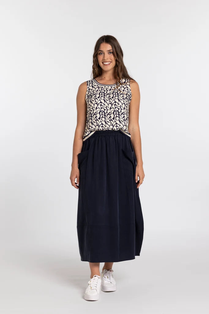 Mi Moso Trenley Skirt Navy