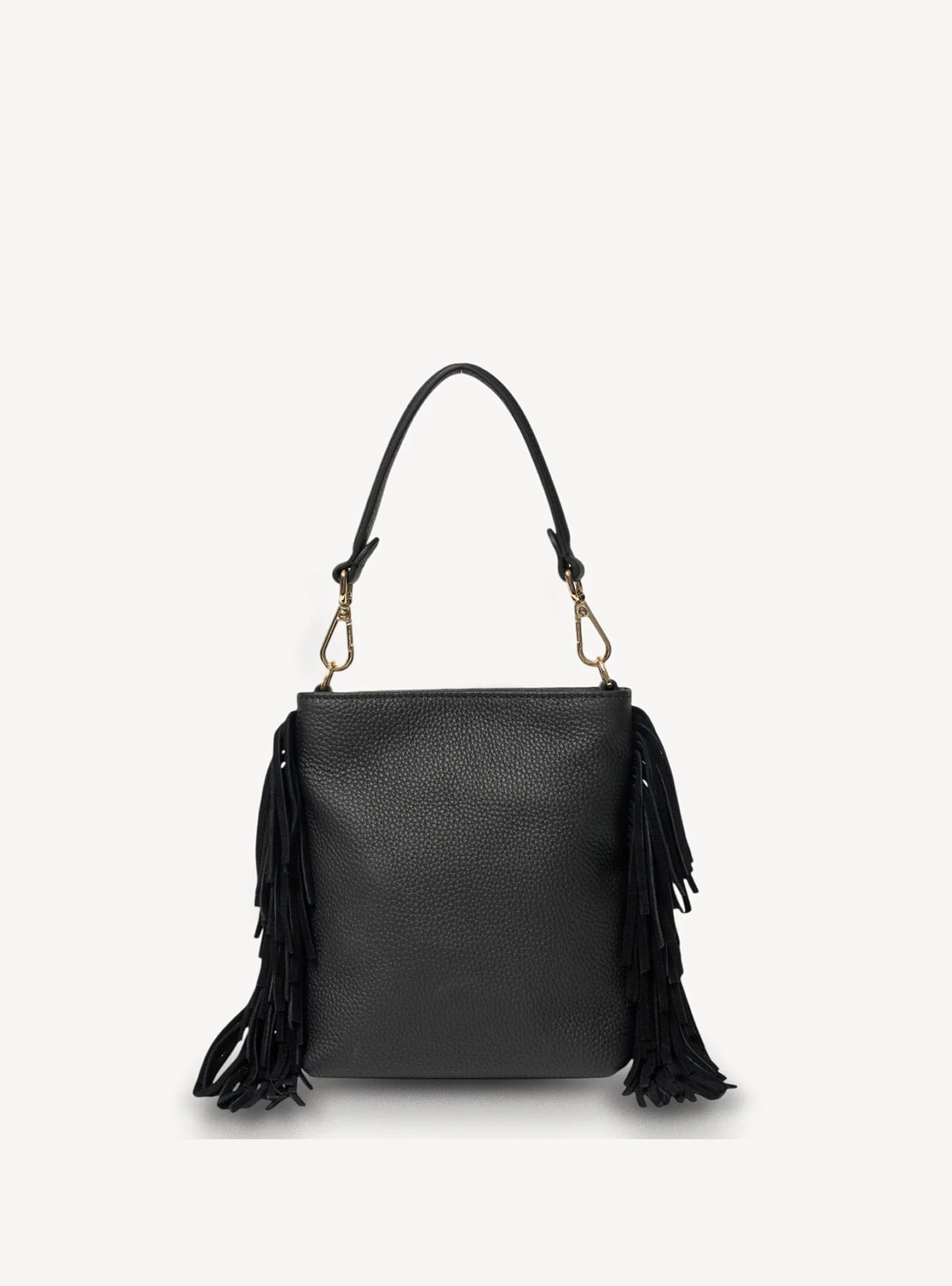 Saben Coco Mini Bag Black Suede+Fringe