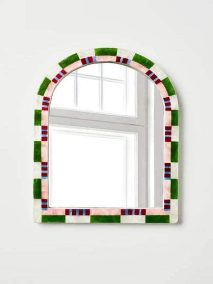 Jones & Co Bloom Nouveau Check Mirror