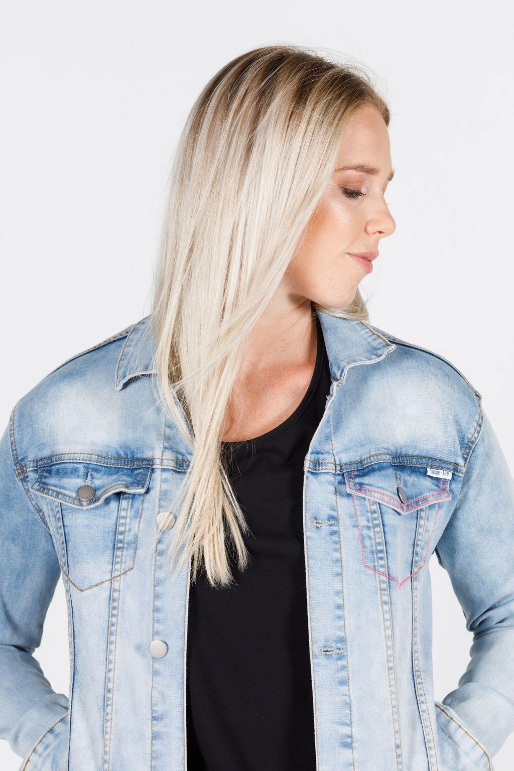 Home-Lee Classic Denim Jacket Snow Wash