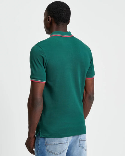 Ben Sherman Signature Pique Polo in Mint or Dark Green