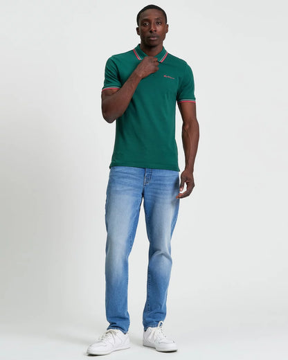 Ben Sherman Signature Pique Polo in Mint or Dark Green