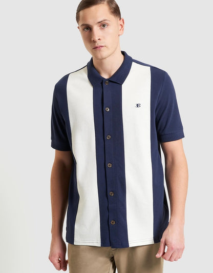Ben Sherman Mod Pique Shirt - Dark Navy