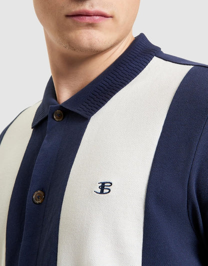 Ben Sherman Mod Pique Shirt - Dark Navy