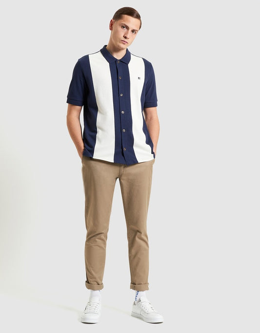 Ben Sherman Mod Pique Shirt - Dark Navy