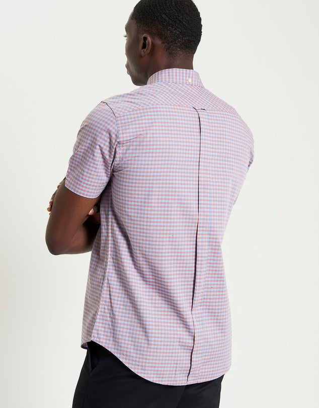 Ben Sherman Signature Gingham Shirt- Light Pink