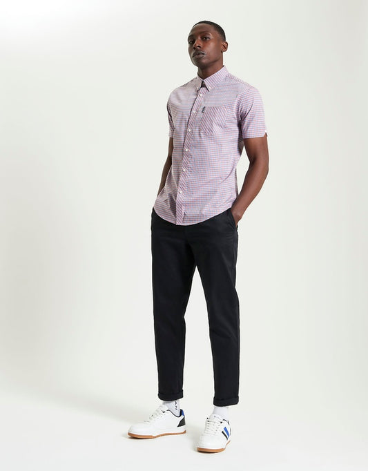 Ben Sherman Signature Gingham Shirt- Light Pink