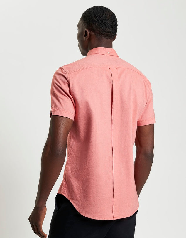 Ben Sherman Oxford Signature Short Sleeve Shirt - Cerise