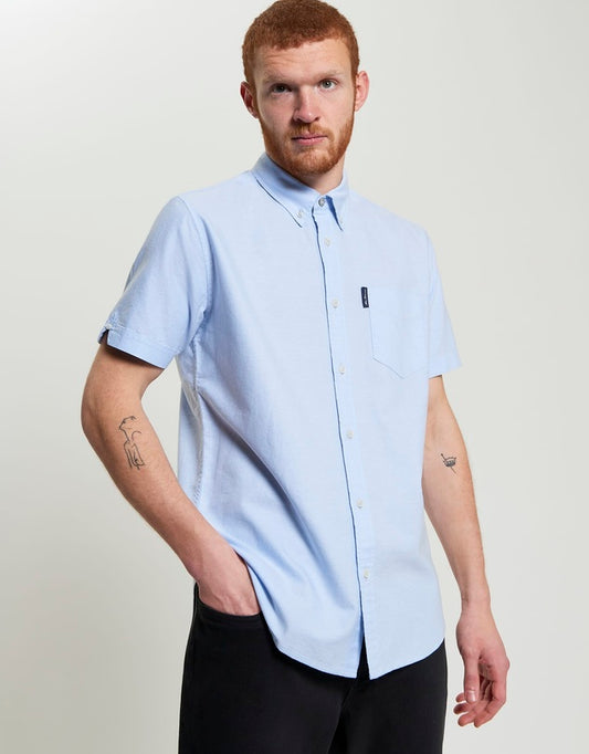 Ben Sherman Signature Oxford Short Sleeve Shirt -Sky