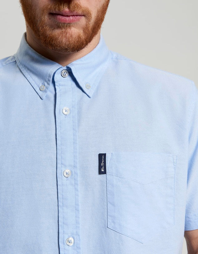 Ben Sherman Signature Oxford Short Sleeve Shirt -Sky