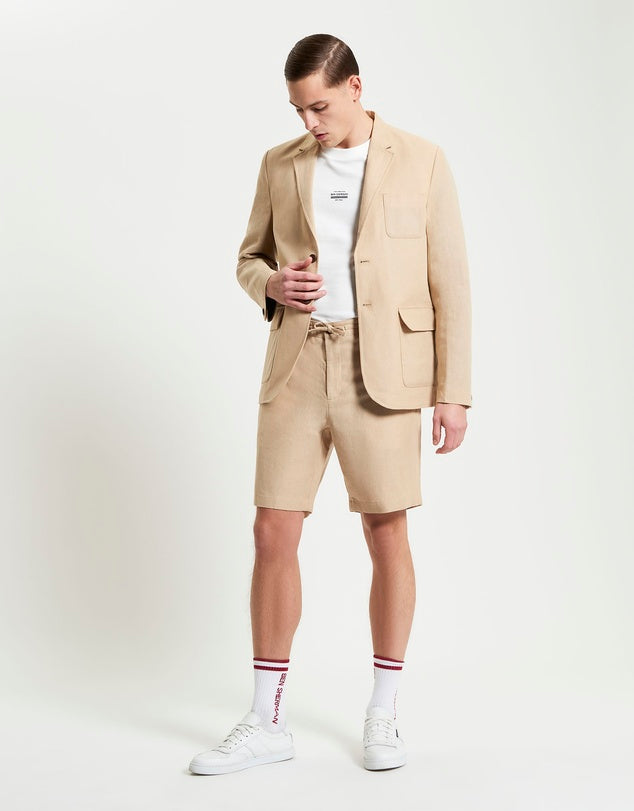 Ben Sherman Linen Cotton Drawcord Short