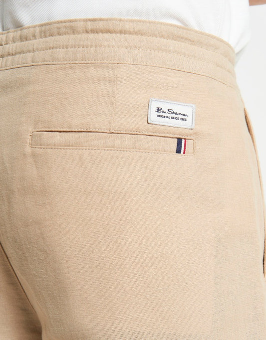 Ben Sherman Linen Cotton Drawcord Short