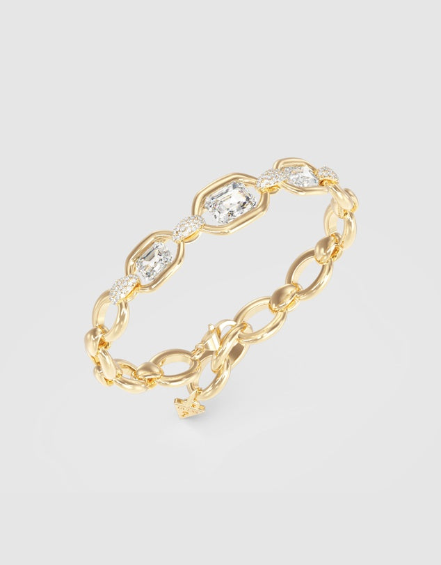 Guess Gem Stone Maxi Bracelet In Gold