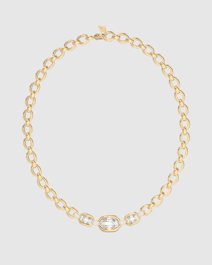 Guess Gem Stone Maxi Necklace in Gold