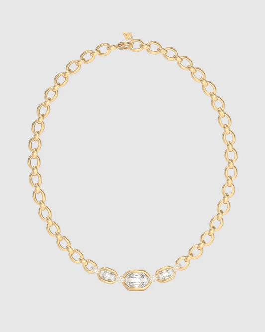 Guess Gem Stone Maxi Necklace in Gold