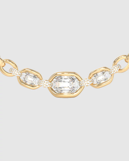 Guess Gem Stone Maxi Necklace in Gold