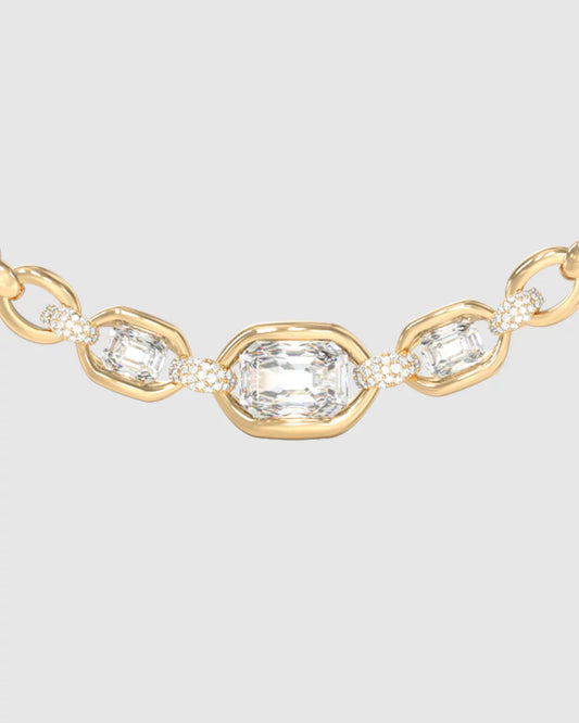 Guess Gem Stone Maxi Necklace in Gold