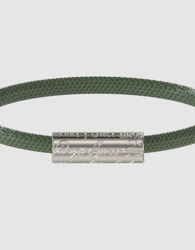 Guess Silver-Tone 6MM Leather Bracelet