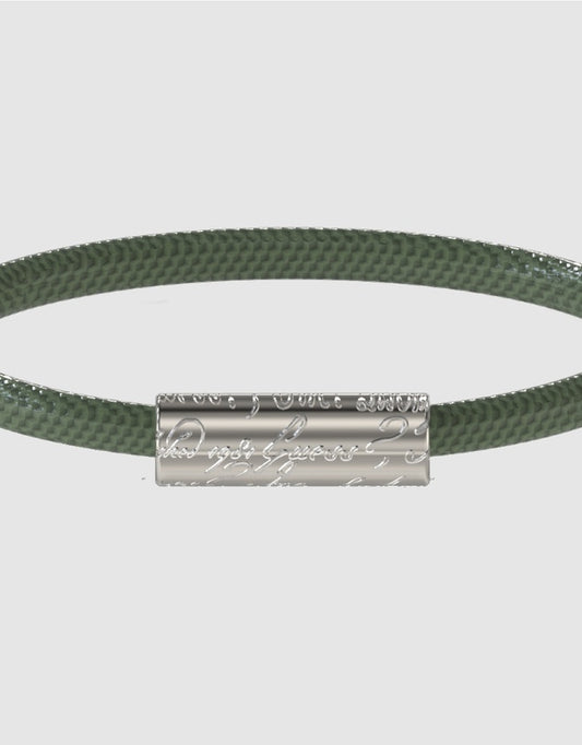 Guess Silver-Tone 6MM Leather Bracelet