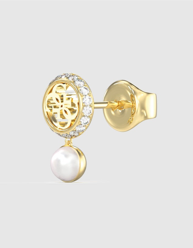 Guess Tiny Pearly 4G Stud Earring Gold
