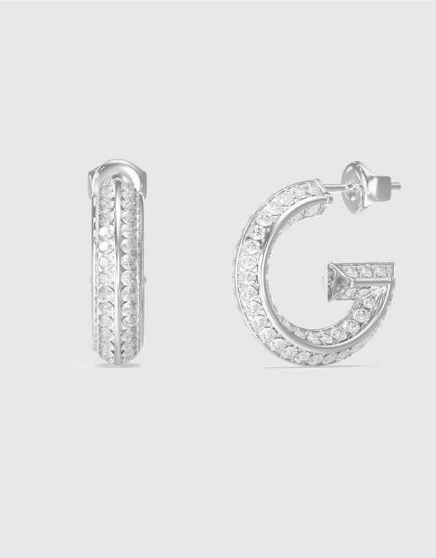 Guess G Crystal Pave Hoops 20mm