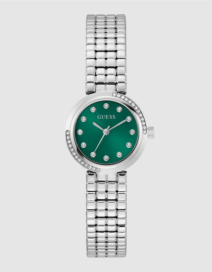 Guess Watch Clara Green DL Silver Bracelet