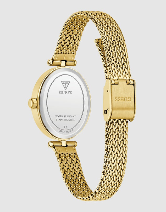 Guess Watch Ruby Red DL Gold Mesh