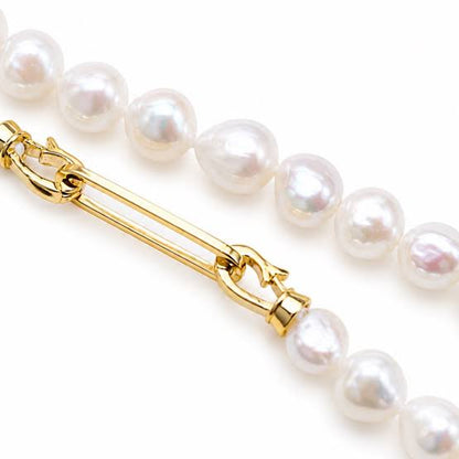 Me The Label Freshwater Pearl Link Necklace Gold