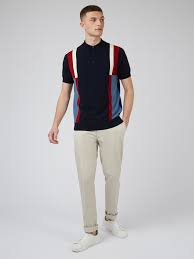 Ben Sherman Intarsia Stripe Polo Shirt