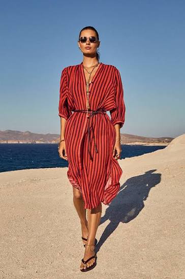 Sea Level Vacay Long Shirt Dress