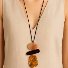 Me The Label Terracotta Horizon Pendant Necklace